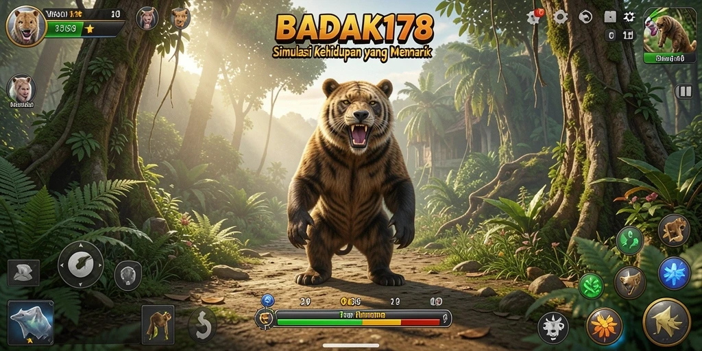 Tampilan gameplay <strong>BADAK178</strong> yang menarik dengan berbagai aktivitas simulasi.