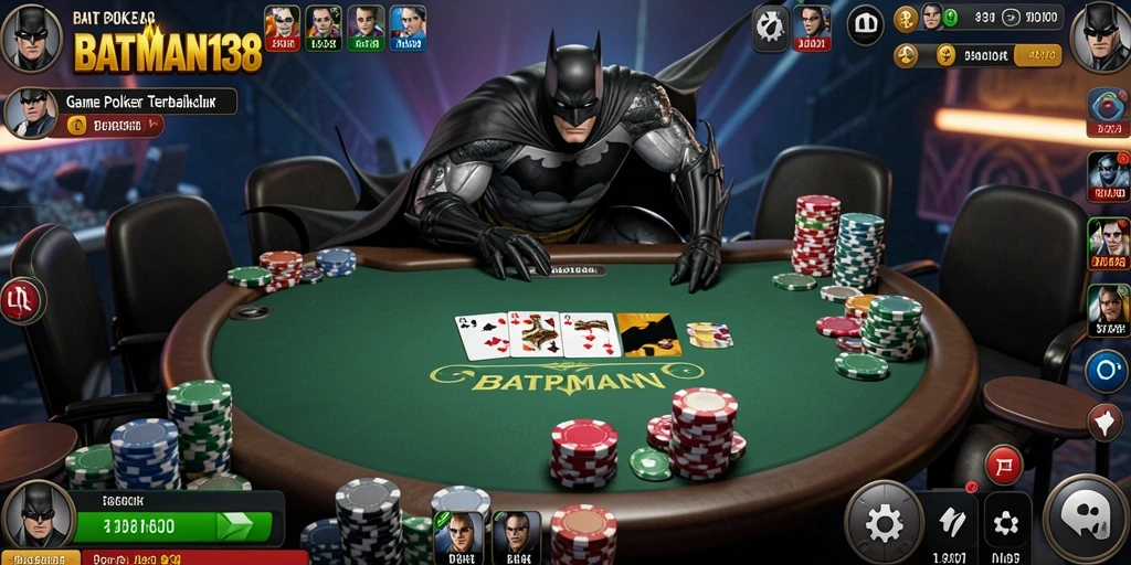 Tampilan gameplay Poker yang mendebarkan di BATMAN138