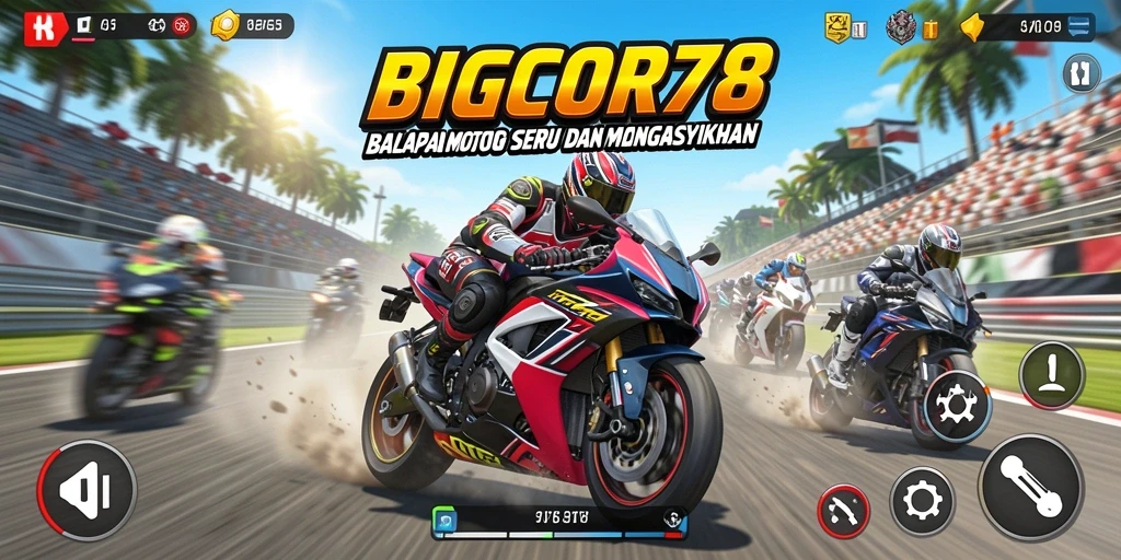 Tampilan mendebarkan dari balapan motor di BIGCOR78.