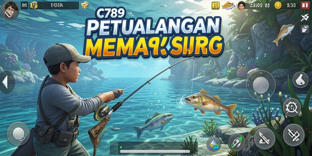 Tangkapan video gameplay C789 yang memukau saat memancing.
