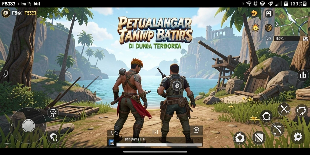 Tampilan gameplay FB333 menunjukkan petualangan seru di dunia terbuka.