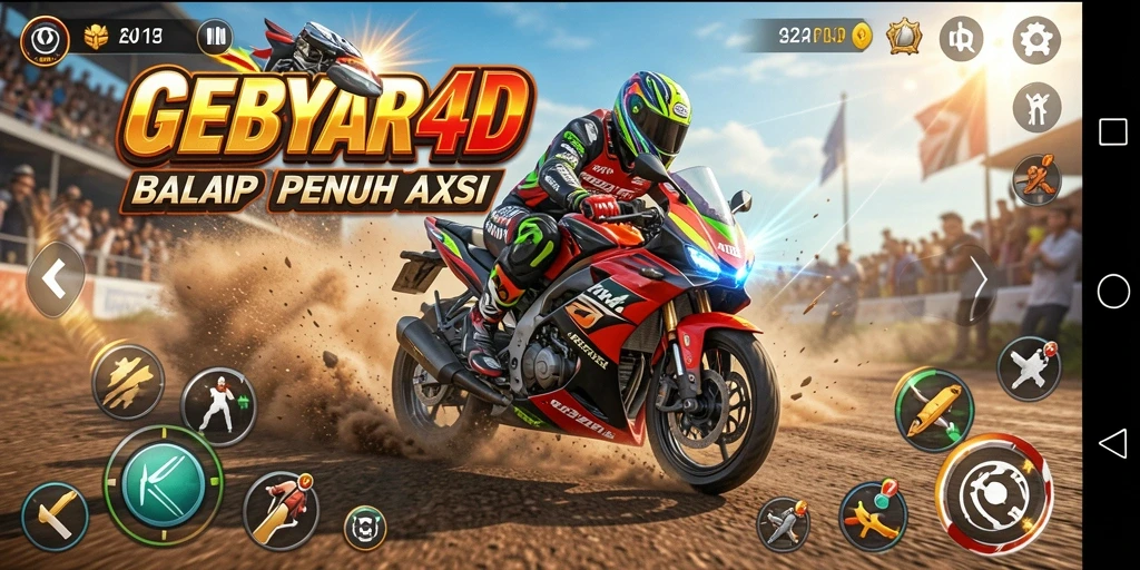 Tampilan aksi balap motor yang mendebarkan di GEBYAR4D.