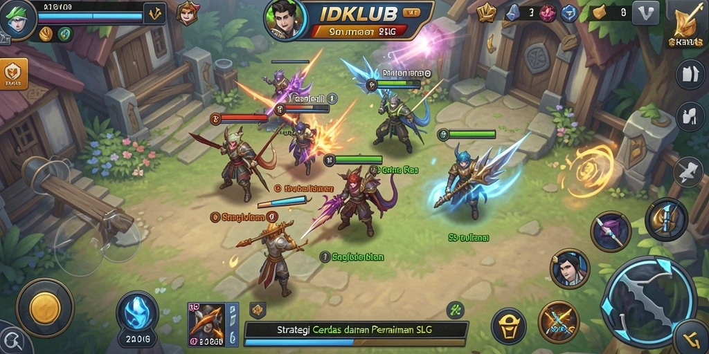 Gameplay mendebarkan dalam IDKLUB dengan aksi SLG yang intens.