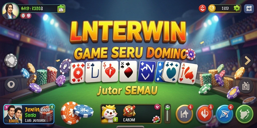 Tampilan gameplay Domino LNTERWIN yang seru dan mendebarkan.