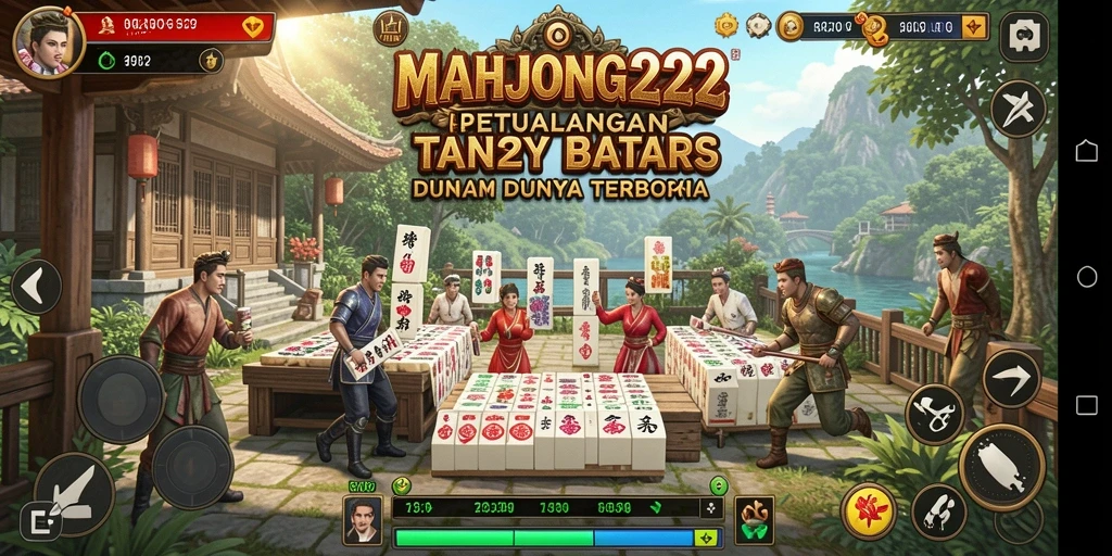 Tampilan gameplay MAHJONG222 dalam dunia terbuka yang luas dan dinamis.