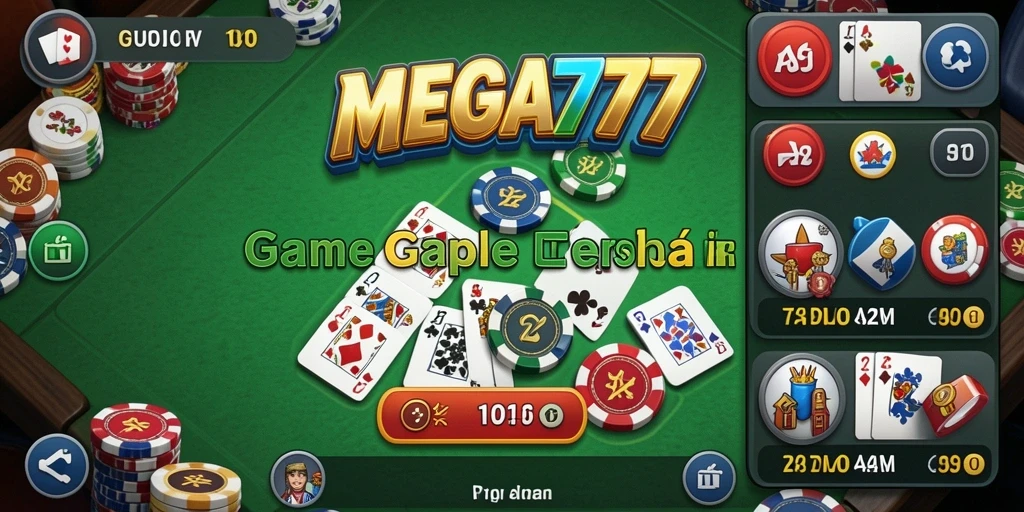 Tampilan gameplay MEGA777 yang menawan dalam permainan Gaple.