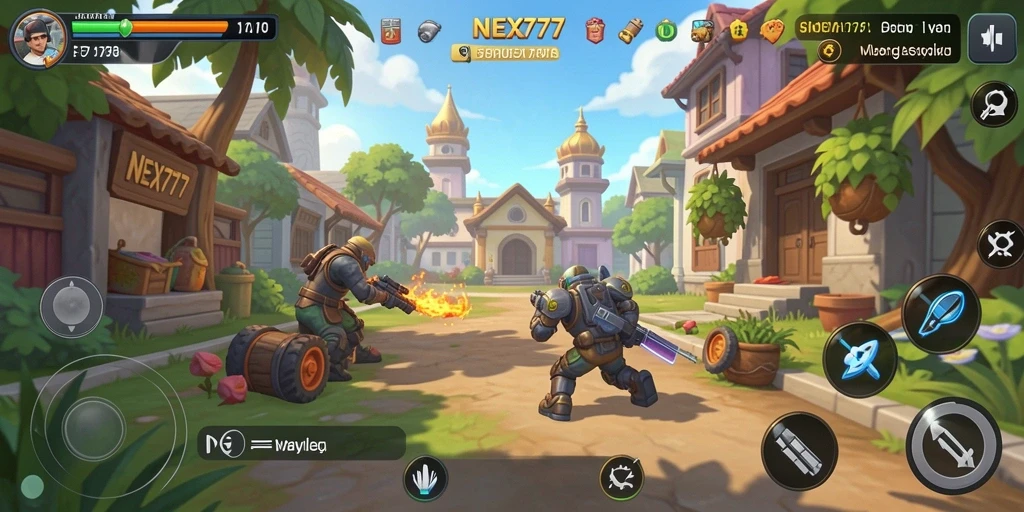 Tangkapan layar dari gameplay NEX777 yang menampilkan aksi mendebarkan.