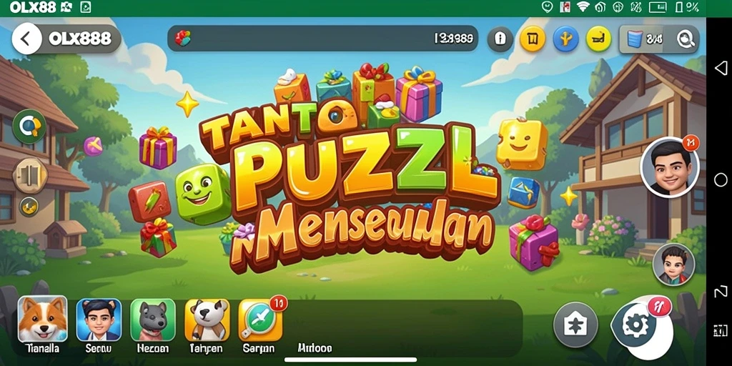 Gameplay seru dan menarik dari OLX888 dengan tantangan Puzzle.